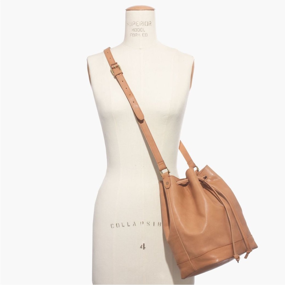 Madewell cross-body leather bucket bag